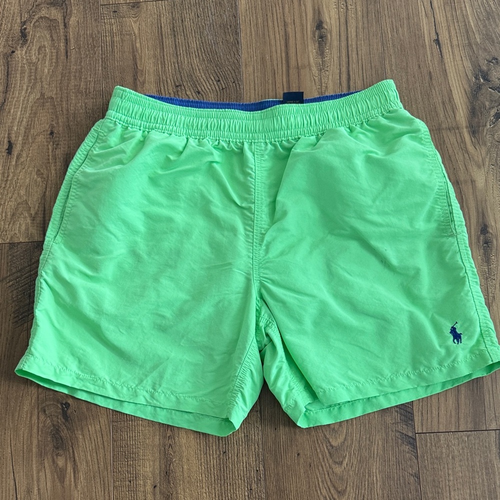 Polo Ralph Lauren men’s green swim trunks, size medium